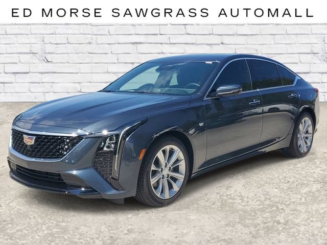 2026 Cadillac CT5 Premium Luxury in Deep Space Metallic — front three-quarter view