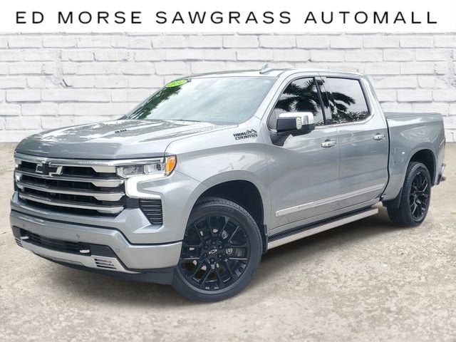 2024 Chevrolet Silverado 1500 High Country in Sterling Gray Metallic — front three-quarter view