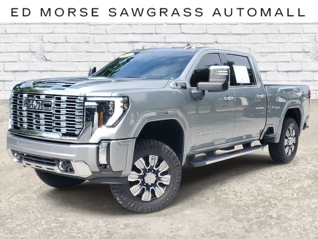 2024 GMC Sierra 2500 HD Denali in Sterling Metallic — front three-quarter view