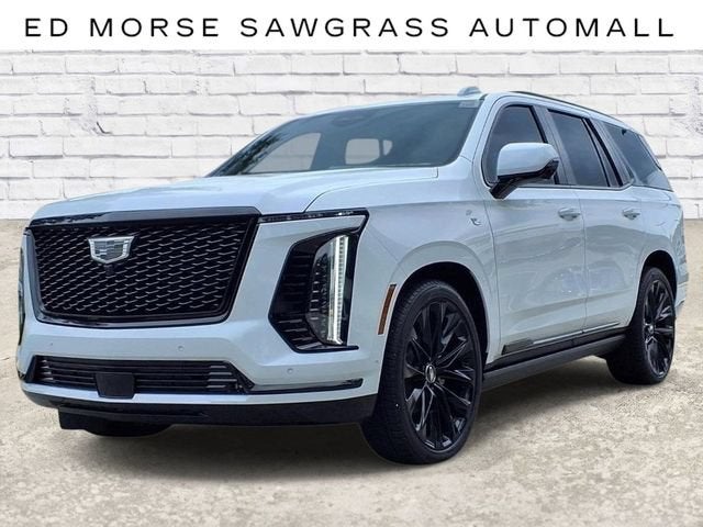 2026 Cadillac Escalade Platinum Sport in Vibrant White Tricoat — front three-quarter view