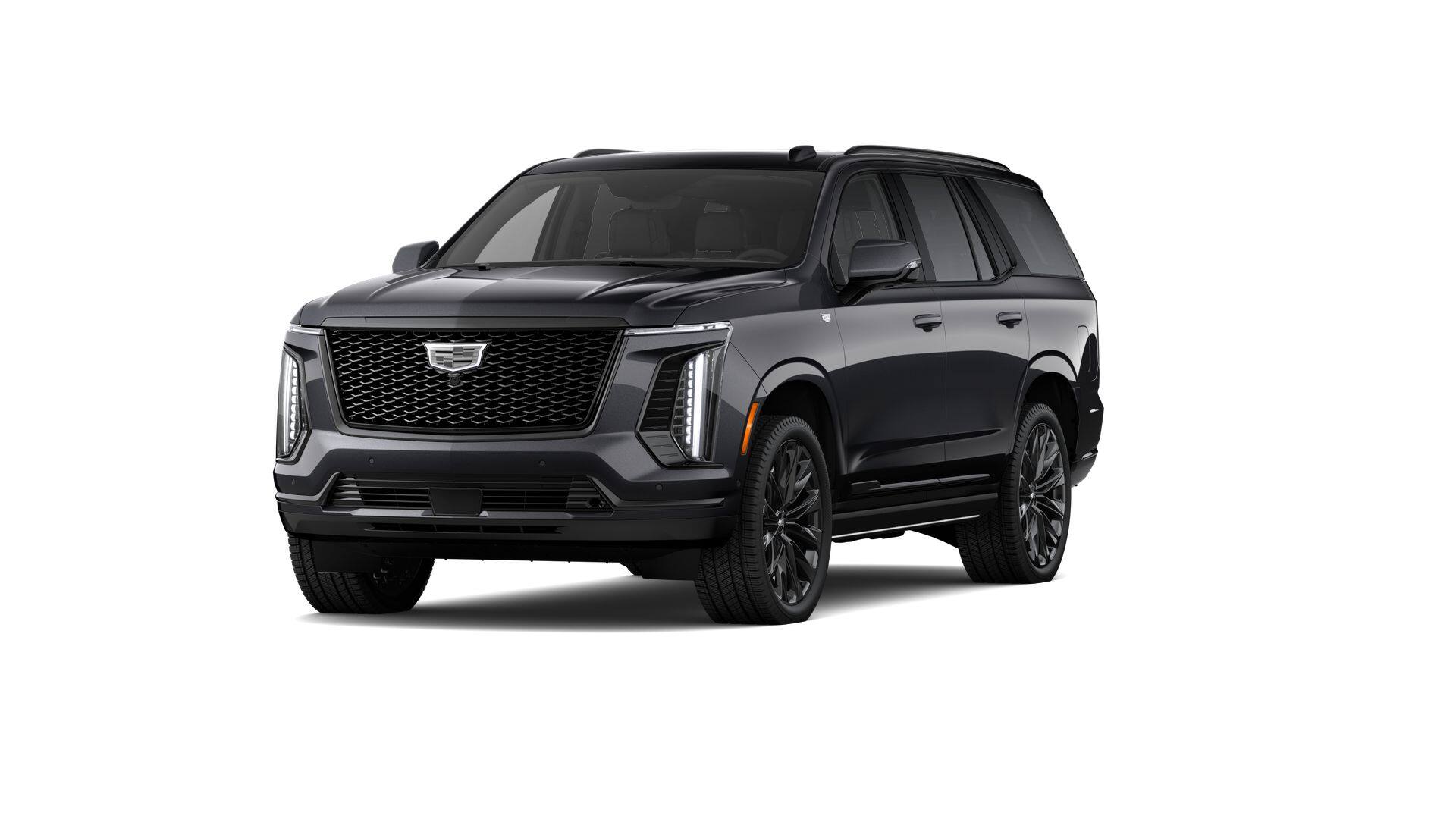 2026 Cadillac Escalade Platinum Sport in Galactic Gray Metallic — front three-quarter view