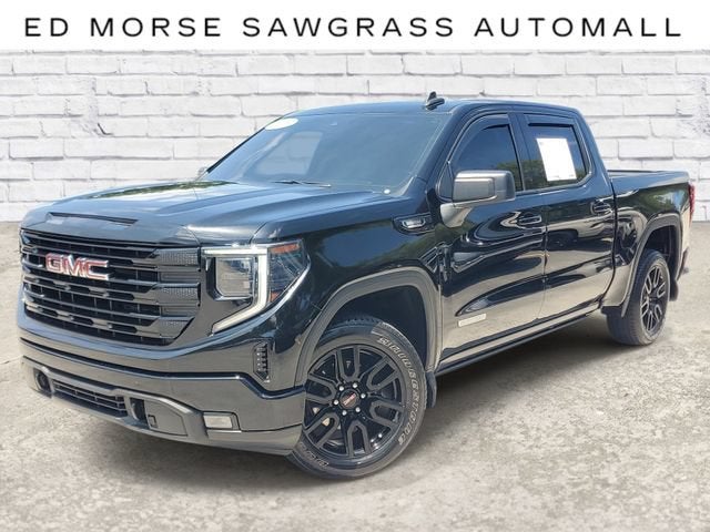 2023 GMC Sierra 1500 Elevation in Onyx Black — front three-quarter view