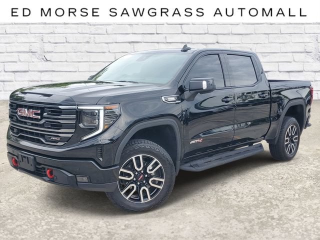 2026 GMC Sierra 1500 AT4 in Onyx Black — front three-quarter view