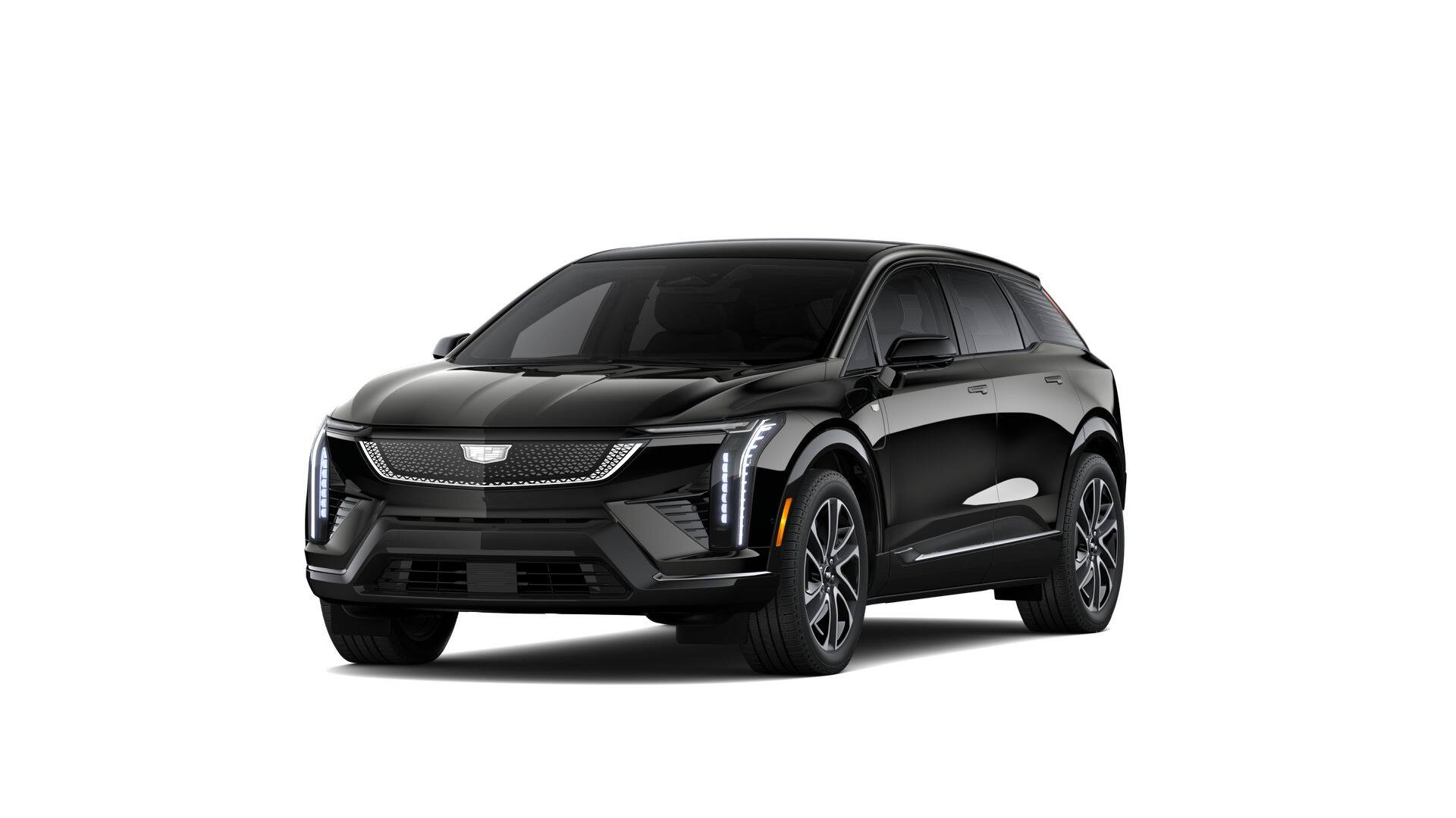 2026 Cadillac OPTIQ Sport in Black Raven — front three-quarter view