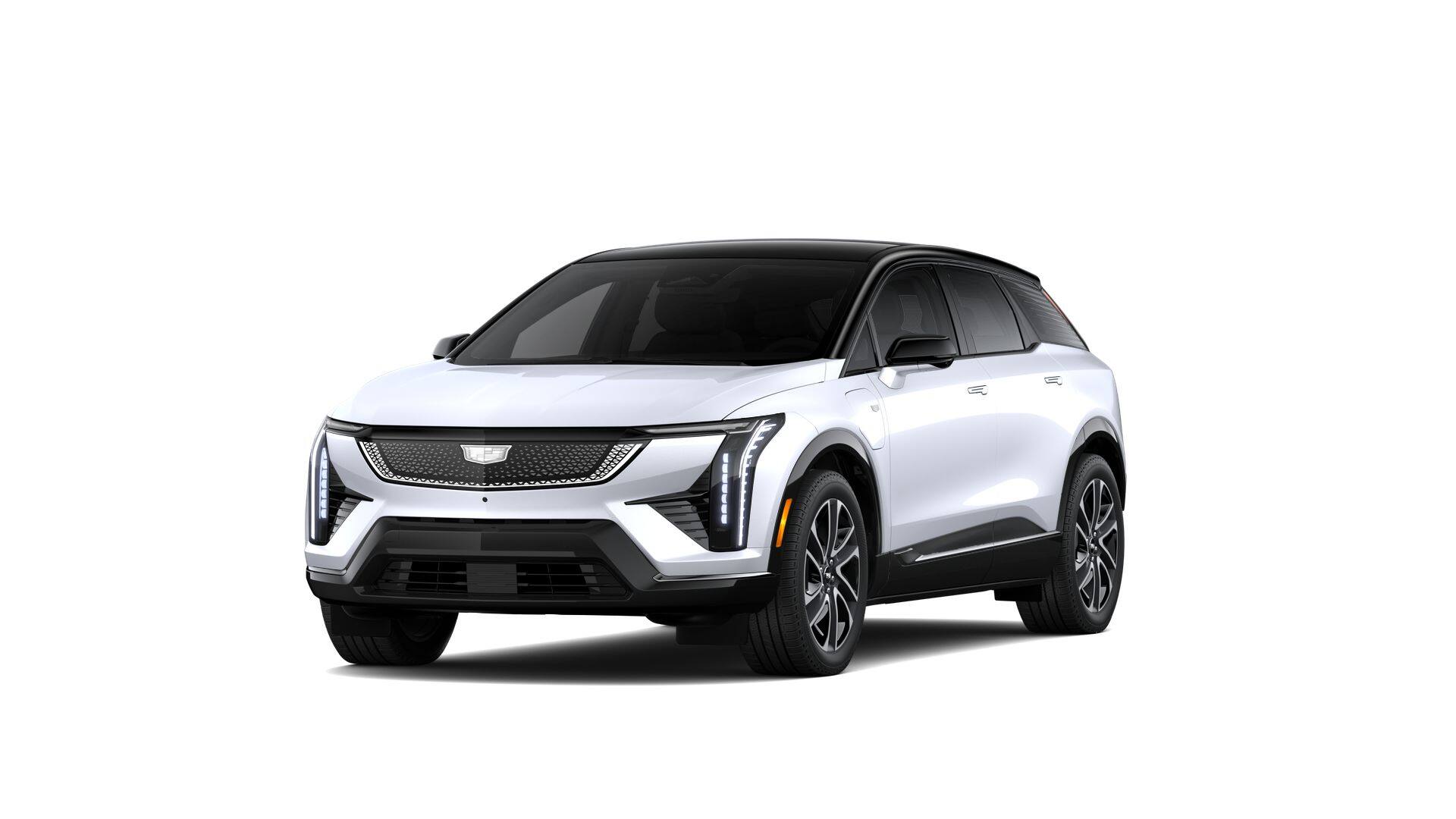 2026 Cadillac OPTIQ Sport in Vibrant White Tricoat — front three-quarter view