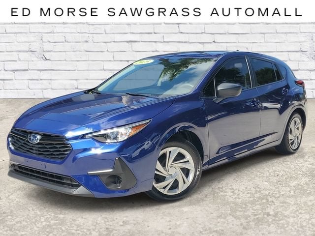 2025 Subaru Impreza BASE in Bl/Blue — front three-quarter view
