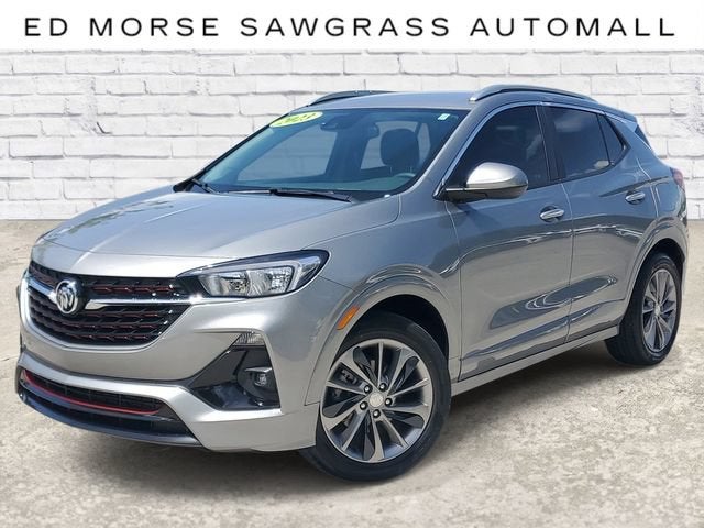 2023 Buick Encore GX Select in Moonstone Gray Metallic — front three-quarter view